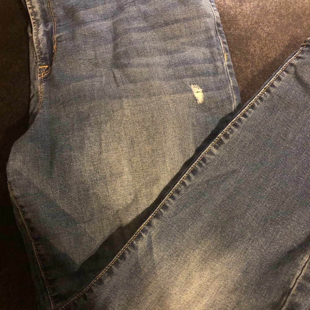 High waisted skinny jeans